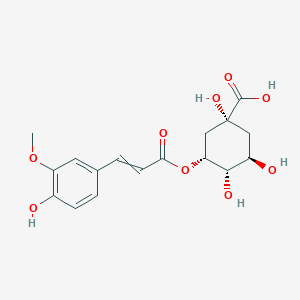 molecular formula C17H20O9 B8115540 (1R,3R,4S,5R)-1,3,4-trihydroxy-5-[3-(4-hydroxy-3-methoxyphenyl)prop-2-enoyloxy]cyclohexane-1-carboxylic acid 