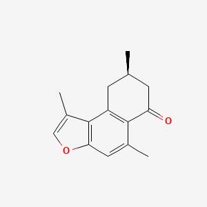 molecular formula C15H16O2 B8115552 (8R)-1,5,8-trimethyl-8,9-dihydro-7H-benzo[e][1]benzofuran-6-one 