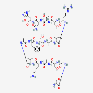 molecular formula C69H113N23O23 B8115604 Cerebellin H-Ser-Gly-Ser-Ala-Lys-Val-Ala-Phe-Ser-Ala-Ile-Arg-Ser-Thr-Asn-His-OH 
