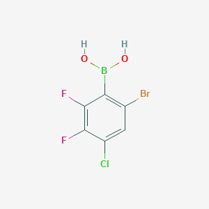 molecular formula C6H3BBrClF2O2 B8115628 (6-Bromo-4-chloro-2,3-difluorophenyl)boronic acid 