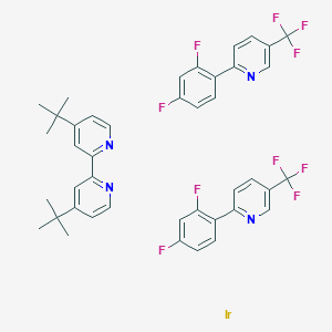 molecular formula C42H36F10IrN4 B8115635 4-Tert-butyl-2-(4-tert-butylpyridin-2-yl)pyridine;2-(2,4-difluorophenyl)-5-(trifluoromethyl)pyridine;iridium 