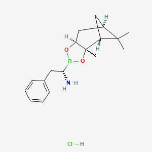 molecular formula C18H27BClNO2 B8115676 (R)-Borophe-(+)-pinanediol-hcl 