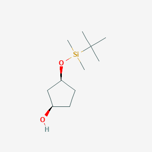 molecular formula C11H24O2Si B8115678 cis-3-[Tert-butyl(dimethyl)silyl]oxycyclopentanol 