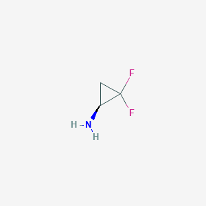 molecular formula C3H5F2N B8115722 (S)-2,2-Difluorocyclopropan-1-amine 