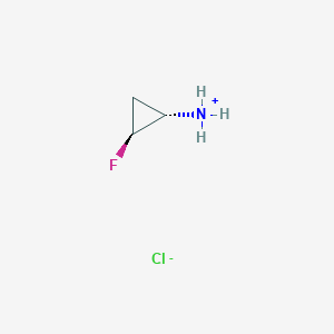 molecular formula C3H7ClFN B8115755 [(1S,2S)-2-fluorocyclopropyl]azanium;chloride 
