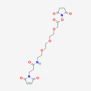 molecular formula C19H25N3O10 B8115800 Mal-amido-PEG3-C1-NHS ester 