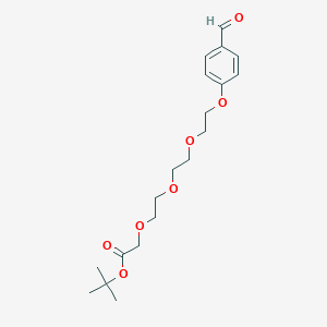 molecular formula C19H28O7 B8115847 Ald-benzyl-PEG4-CH2 tBu-ester 