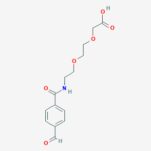 molecular formula C14H17NO6 B8115868 Ald-benzoylamide-PEG2-CH2 acid 