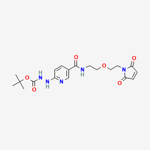 molecular formula C19H25N5O6 B8115925 Boc-HyNic-PEG1-mal 