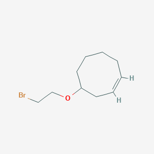 molecular formula C10H17BrO B8115937 (1E)-4-(2-bromoethoxy)cyclooctene 
