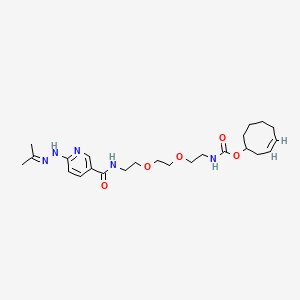 molecular formula C24H37N5O5 B8115940 [(3E)-cyclooct-3-en-1-yl] N-[2-[2-[2-[[6-(2-propan-2-ylidenehydrazinyl)pyridine-3-carbonyl]amino]ethoxy]ethoxy]ethyl]carbamate 