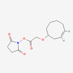 molecular formula C14H19NO5 B8115946 (2,5-dioxopyrrolidin-1-yl) 2-[(3E)-cyclooct-3-en-1-yl]oxyacetate 