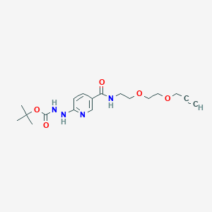 molecular formula C18H26N4O5 B8115958 Boc-HyNic-PEG2-alkyne 