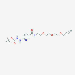 molecular formula C20H30N4O6 B8115964 Boc-HyNic-PEG3-Propargyl 