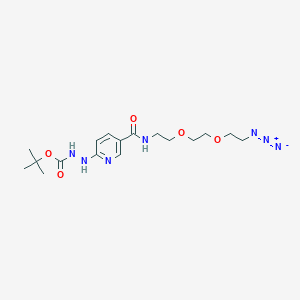 molecular formula C17H27N7O5 B8115965 Boc-HyNic-PEG2-N3 