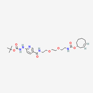molecular formula C26H41N5O7 B8115978 tert-butyl N-[[5-[2-[2-[2-[[(3E)-cyclooct-3-en-1-yl]oxycarbonylamino]ethoxy]ethoxy]ethylcarbamoyl]pyridin-2-yl]amino]carbamate 