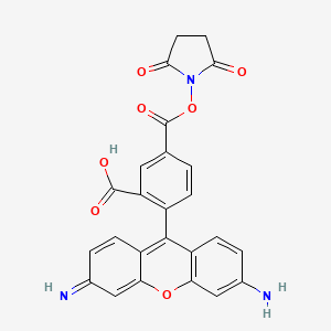 molecular formula C25H17N3O7 B8116030 5-Carboxyrhodamine 110 NHS Ester 