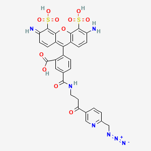 molecular formula C30H23N7O11S2 B8116048 APDye 488 Picolyl Azide 