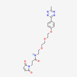 molecular formula C22H26N6O6 B8116105 Methyltetrazine-PEG3-Maleimide 