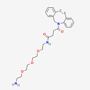 molecular formula C27H33N3O5 B8116158 DBCO-PEG3-amine 