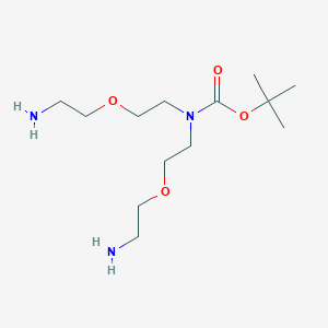 molecular formula C13H29N3O4 B8116182 N,N-Bis(PEG1-amine)-N-Boc 