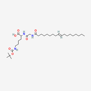 molecular formula C31H57N3O6 B8116260 6-[(2-methylpropan-2-yl)oxycarbonylamino]-2-[[2-[[(E)-octadec-9-enoyl]amino]acetyl]amino]hexanoic acid 