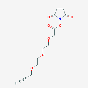 molecular formula C13H17NO7 B8116268 propargyl-PEG3 NHS acetate 