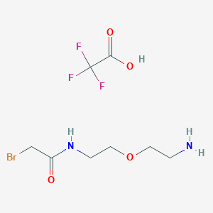 molecular formula C8H14BrF3N2O4 B8116344 N-[2-(2-aminoethoxy)ethyl]-2-bromoacetamide;2,2,2-trifluoroacetic acid 