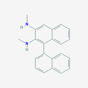 molecular formula C22H20N2 B8116381 (S)-N2,N3-Dimethyl-[1,1'-binaphthalene]-2,3-diamine 