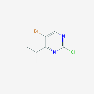 molecular formula C7H8BrClN2 B8116448 5-Bromo-2-chloro-4-isopropylpyrimidine 