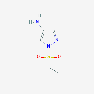 molecular formula C5H9N3O2S B8116449 1-(Ethanesulfonyl)-1H-pyrazol-4-amine 