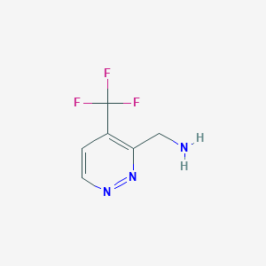 molecular formula C6H6F3N3 B8116457 [4-(Trifluoromethyl)pyridazin-3-yl]methanamine 