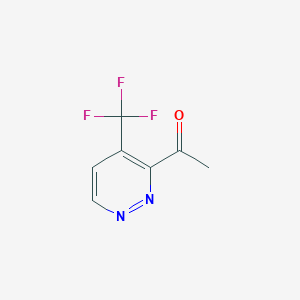 molecular formula C7H5F3N2O B8116472 1-(4-(Trifluoromethyl)pyridazin-3-yl)ethanone 
