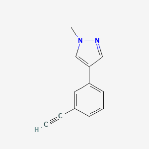 molecular formula C12H10N2 B8116491 4-(3-ethynylphenyl)-1-methyl-1H-pyrazole 