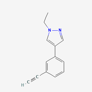 molecular formula C13H12N2 B8116499 1-Ethyl-4-(3-ethynyl-phenyl)-1H-pyrazole 
