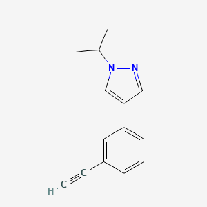 molecular formula C14H14N2 B8116503 4-(3-Ethynyl-phenyl)-1-isopropyl-1H-pyrazole 