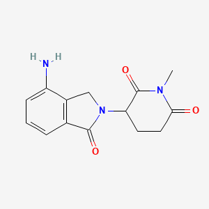molecular formula C14H15N3O3 B8116514 3-(4-Amino-1-oxoisoindolin-2-yl)-1-methylpiperidine-2,6-dione 
