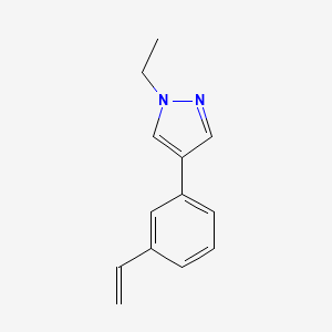 molecular formula C13H14N2 B8116518 1-Ethyl-4-(3-vinyl-phenyl)-1H-pyrazole 
