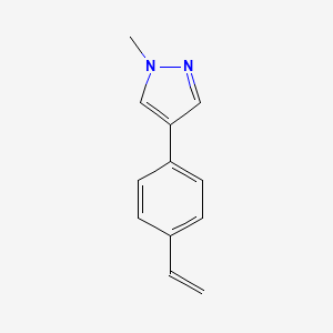 molecular formula C12H12N2 B8116522 1-Methyl-4-(4-vinyl-phenyl)-1H-pyrazole 