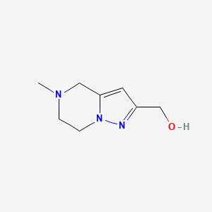 molecular formula C8H13N3O B8116540 {5-methyl-4H,5H,6H,7H-pyrazolo[1,5-a]pyrazin-2-yl}methanol 