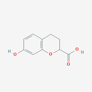 molecular formula C10H10O4 B8116599 7-Hydroxychromane-2-carboxylic acid CAS No. 944904-28-3