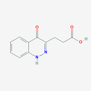 molecular formula C11H10N2O3 B8116622 3-(4-oxo-1H-cinnolin-3-yl)propanoic acid 