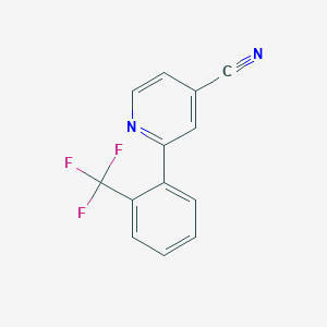 molecular formula C13H7F3N2 B8116651 2-(2-(Trifluoromethyl)phenyl)isonicotinonitrile 