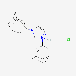 molecular formula C23H35ClN2 B8116673 1H-Imidazolium, 1,3-bis(tricyclo[3.3.1.13,7]dec-1-yl)-, chloride (1:1) 