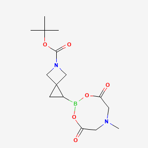 molecular formula C15H23BN2O6 B8116735 Tert-butyl 1-(6-methyl-4,8-dioxo-1,3,6,2-dioxazaborocan-2-yl)-5-azaspiro[2.3]hexane-5-carboxylate 