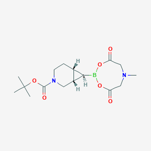 molecular formula C16H25BN2O6 B8116739 tert-butyl (1S,6R,7R)-7-(6-methyl-4,8-dioxo-1,3,6,2-dioxazaborocan-2-yl)-3-azabicyclo[4.1.0]heptane-3-carboxylate 