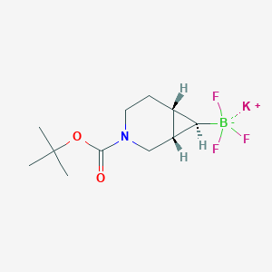 molecular formula C11H18BF3KNO2 B8116745 rac-potassium [(1S,6R,7R)-3-[(tert-butoxy)carbonyl]-3-azabicyclo[4.1.0]heptan-7-yl]trifluoroboranuide 