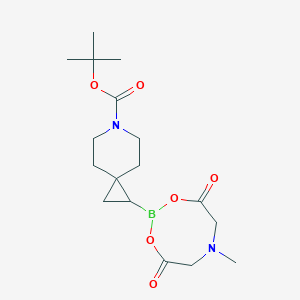molecular formula C17H27BN2O6 B8116753 Tert-butyl 1-(6-methyl-4,8-dioxo-1,3,6,2-dioxazaborocan-2-yl)-6-azaspiro[2.5]octane-6-carboxylate 