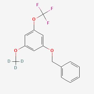 molecular formula C15H13F3O3 B8116789 1-Phenylmethoxy-3-(trideuteriomethoxy)-5-(trifluoromethoxy)benzene 
