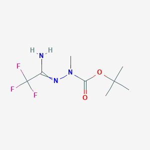 molecular formula C8H14F3N3O2 B8116794 CID 137795948 